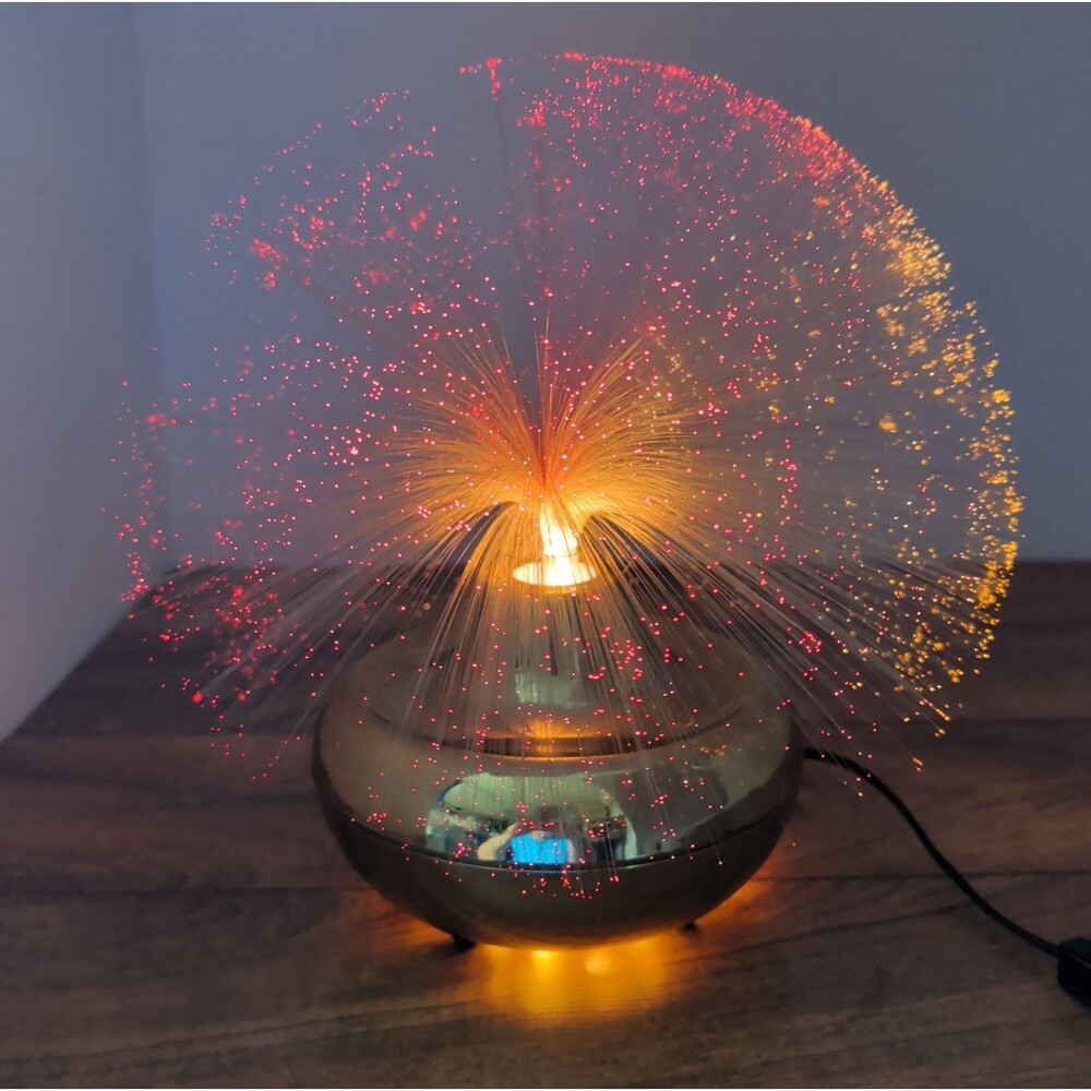 Vintage Fantasia Color Changing Fiber Optic Lamp Alpha Model #1050 VIDEO